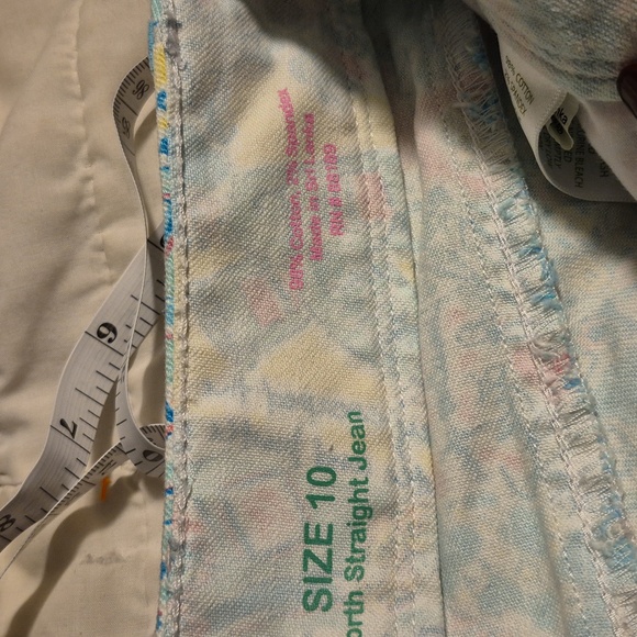 Lilly Pulitzer Worth Straight Leg Jeans "Juice Stand" Sz 10 - Picture 8 of 10